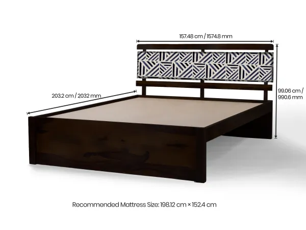 Siesta Queen Size Double Bed With Premium Foam Mattress Queen Size (78 x 60 x 4 inches) And Washing Machine Top Load